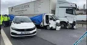 TEM Otoyolunda zincirleme trafik kazası Bir kişi yaralandı-1.webp