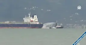 İzmit Körfezinde gemi yangını Tanker gemisi alev aldı-1.webp